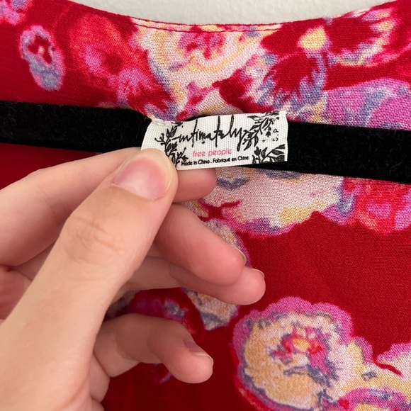 Free People Forties Feels Floral Print Bell Sleeves Bodysuit - Picture 8 of 9